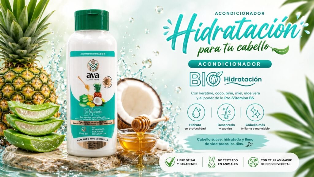 Acondicionador Capilar Biohidratador Ava – Nutrición y Anti-Frizz